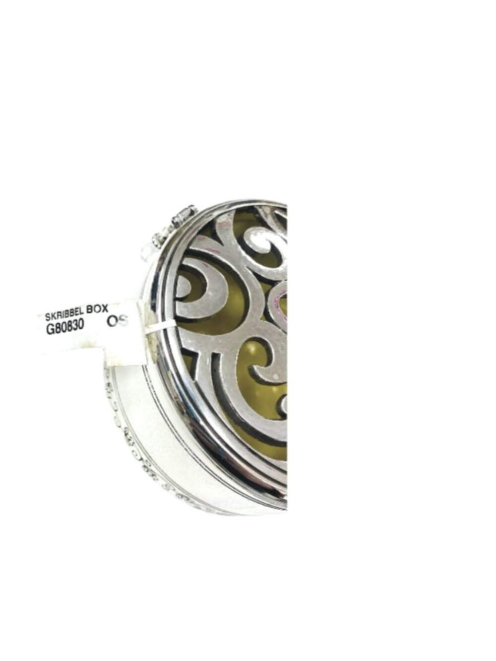 #Brighton #TrinketBox #JewelryOrganizer #VanityDecor #SilverTrinketBox #Coquette - Picture 6 of 7
